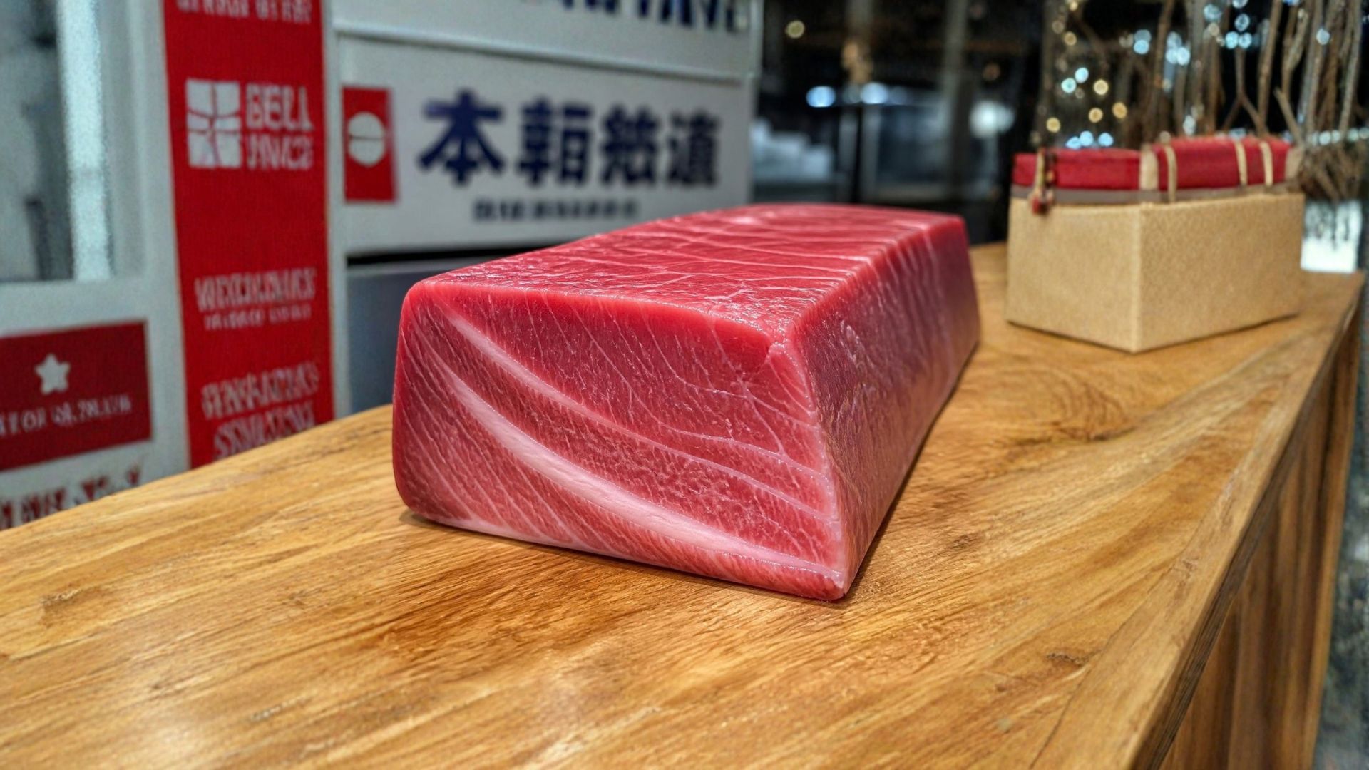美しく熟成された本鮪の柵